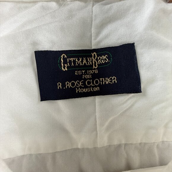 Gitman Bros TTX Pinpoint USA Point Cotton Oxford 15.5 35 White Button Up Men - Picture 3 of 16